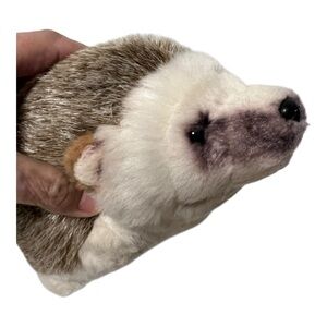 Demaco Plush Hedgehog Wispy Chestnut 8” Realistic Wildlife Stuffed Animal Toy